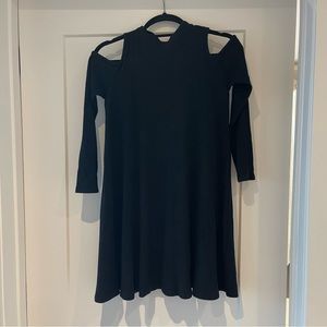 AQUA cold shoulder dress